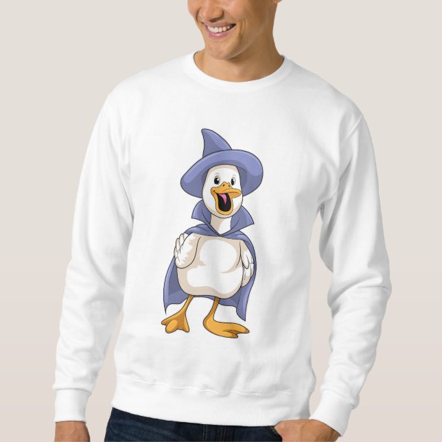 Sweatshirt Canard comme sorcière avec Casquette (Devant)