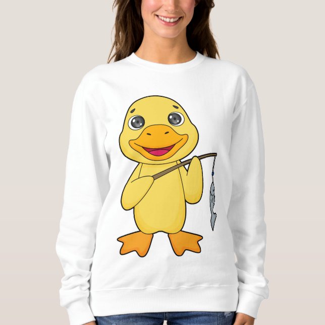 Sweatshirt Canard de pêche de canard (Devant)