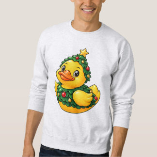 Sweatshirt Canard en caoutchouc arbre de Noël mignon design d
