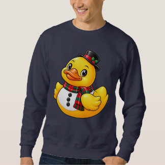 Sweatshirt Canard en caoutchouc bonhomme de neige de Noël vac