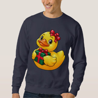 Sweatshirt Canard en caoutchouc cadeau de Noël mignon design