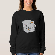 Canard mignon paresseux sur fauteuil Illustrations