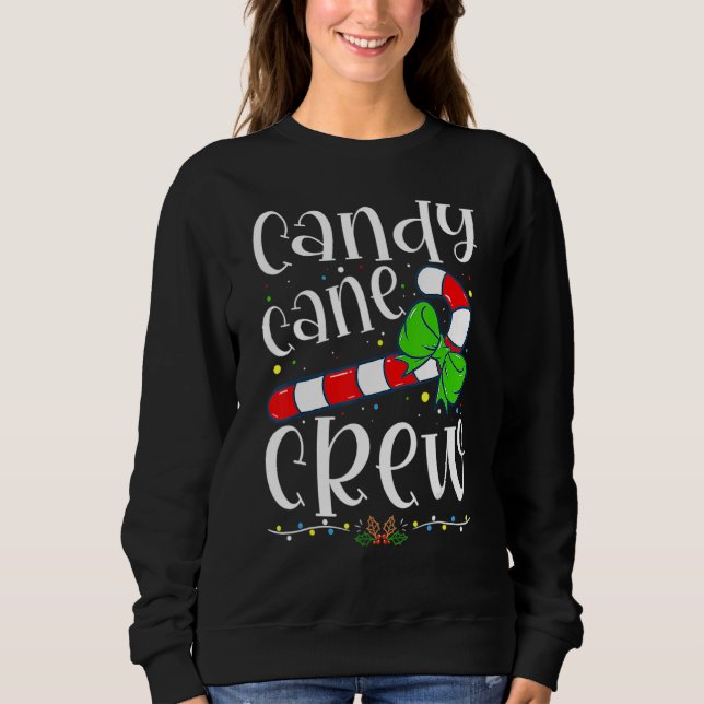 Sweatshirt Candy Cane Crew Funny Christmas Candy Lover X Mas (Devant)
