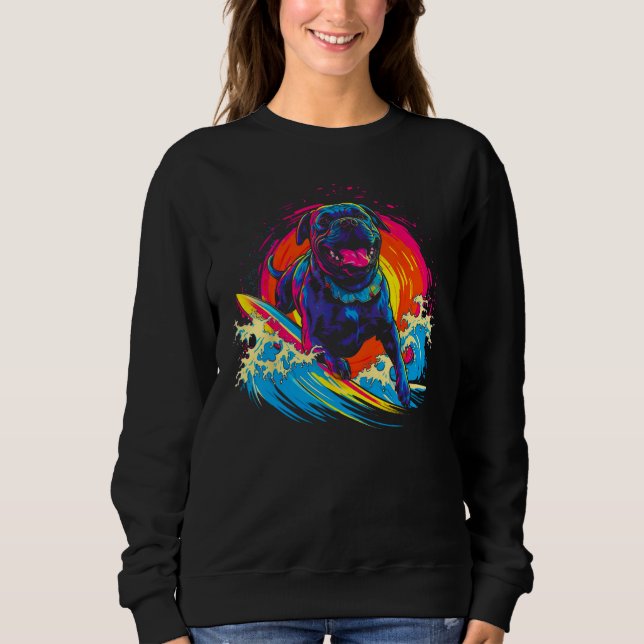 Sweatshirt Cane Corso Dog Surfer (Devant)