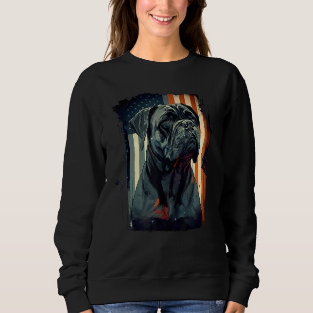 Sweatshirt Cane Corso Italian Mastiff Dog Patriotic USA Ameri (Devant)
