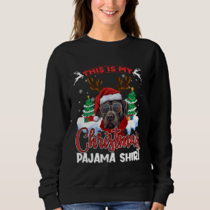 Sweatshirt Cane Corso Noël Funky Noël Pajama Reindeer Ma