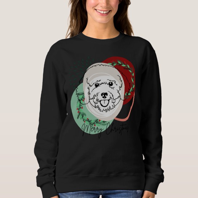 Sweatshirt Caniche de Noël (Devant)