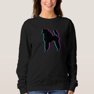 SWEATSHIRT CANICHE - SILHOUETTE NOIRE ROSE BLEU