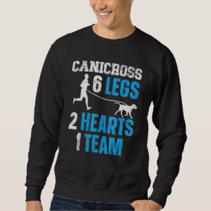 Sweatshirt Canicross 6 Jambes 2 Coeurs 1 Chien d'équipe faisa