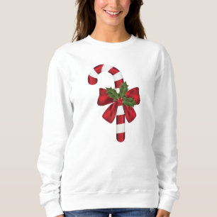 Sweatshirt Canne en sucre d'orge avec un nœud et un houx de N