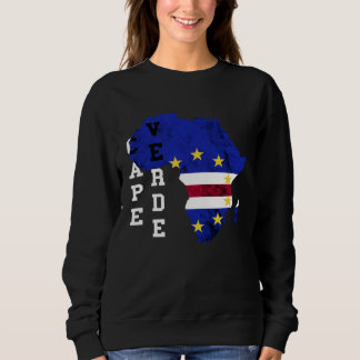 Sweatshirt Cape Verde Map Cape Verdian Roots Archipelago Isla