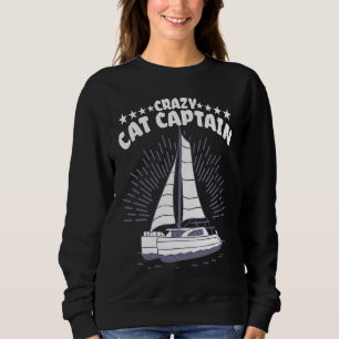 Sweatshirt Capitaine de catamaran fou voilier marin  2