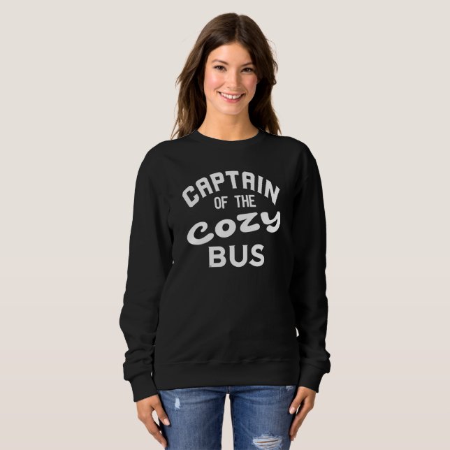 Sweatshirt Capitaine Du Cosy Bus, Hiver, Saison Cosy, (Devant entier)