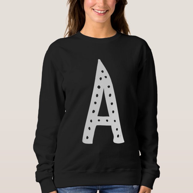Sweatshirt Capital Letter A Monogram Initial Alphabet (Devant)