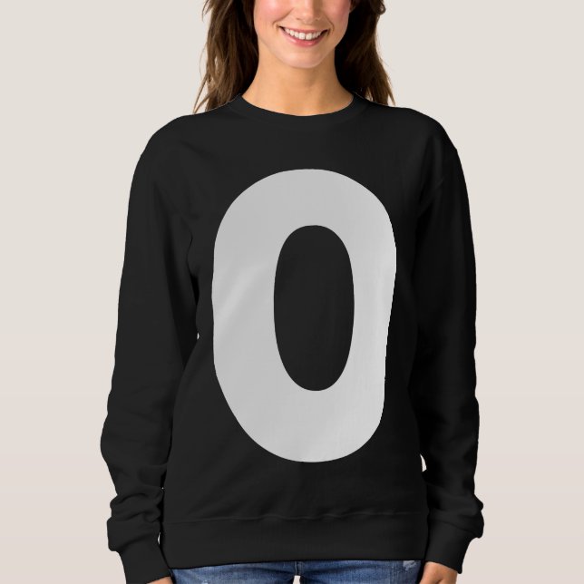 Sweatshirt Capital O Bold Alphabet Letter Monogram Uppercase  (Devant)