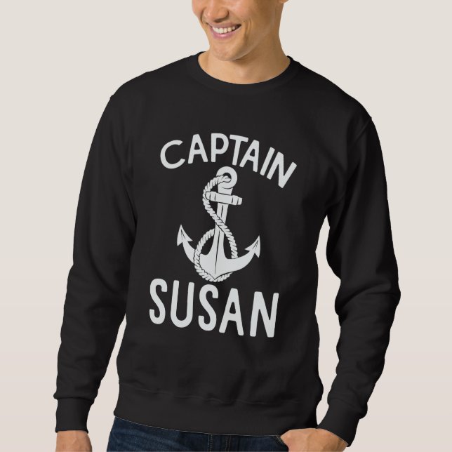 Sweatshirt Captain Susan Anchor Boat Boating Ship Yacht (Devant)