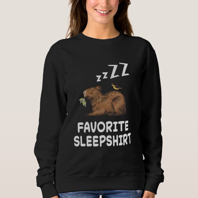 Sweatshirt Capybara Capybaras Nap Sommeil dormant Pyjama nuit (Devant)