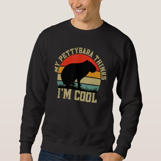 Sweatshirt Capybara Giant Rodent For Pettybara (Devant)