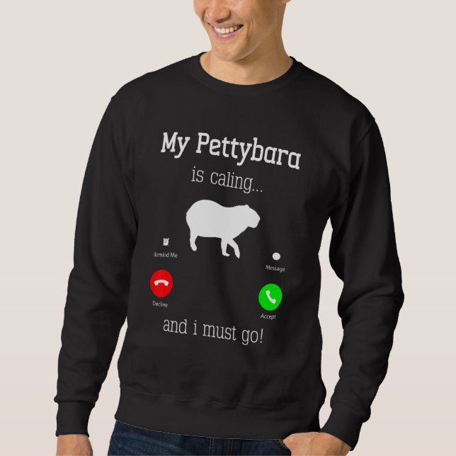 Sweatshirt Capybara Giant Rodent For Pettybara   (Devant)