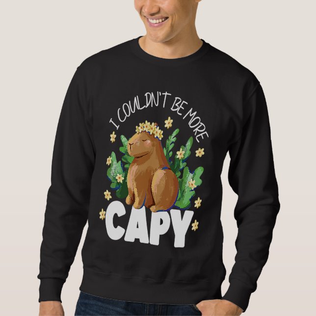 Sweatshirt Capybara I Couldn't Be More Capy (Devant)