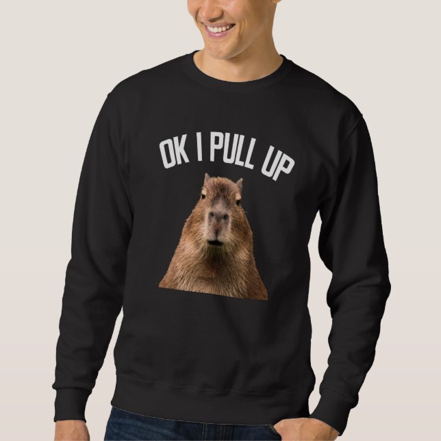 Sweatshirt Capybara Ok I Pull Up Rodent Capybara Women Men (Devant)