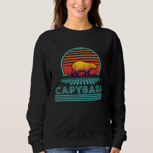 Sweatshirt Capybara Rétro Rongeur Capibara Vintage