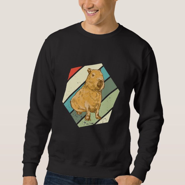 Sweatshirt Capybara  Rodent Hexa Capybara Retro  Capybara (Devant)