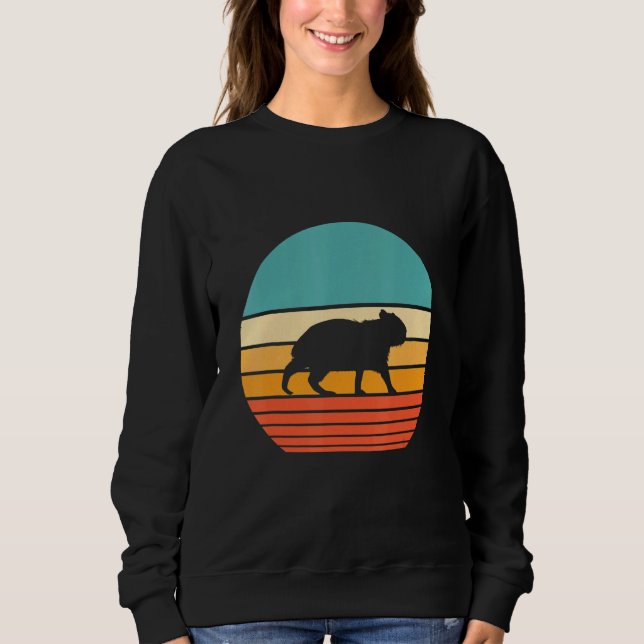 Sweatshirt Capybara Sunset Retro (Devant)