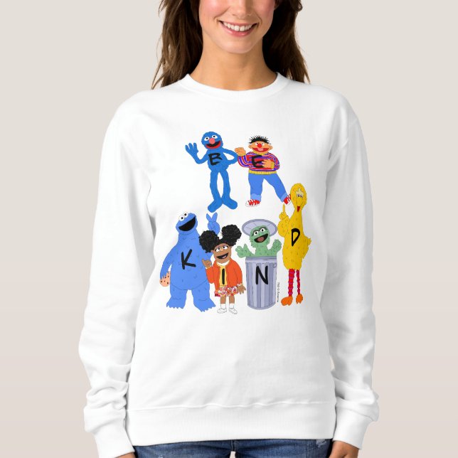 Sweatshirt Caractères de rue Sésame | Be Kind - Langue des si (Devant)