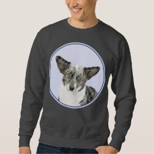 Sweatshirt Cardigan Welsh Corgi Peinture - Art Chien original