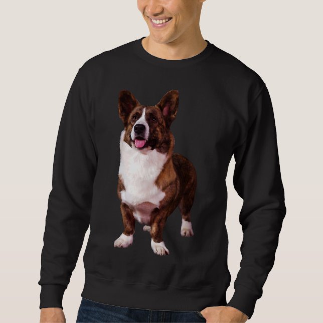 Sweatshirt Cardigan Welsh Corgi Picture (Devant)