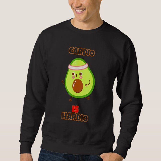 Sweatshirt Cardio Est Hardio Exercice Gym Funny Sarcasm Citat (Devant)