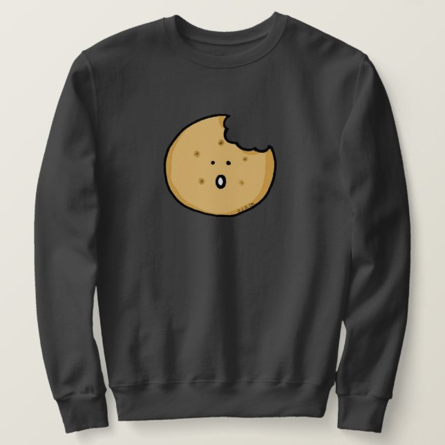 Sweatshirt Caricature amusante de biscuits avec une pointe (Design devant)