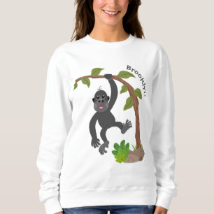 Sweatshirt Caricature de bébé gorille joyeux