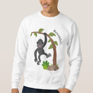 Sweatshirt Caricature de bébé gorille joyeux