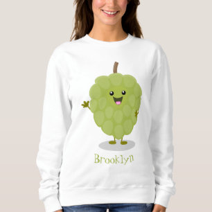 Sweatshirt Caricature de chérimoya à la crème anglaise