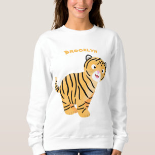 Sweatshirt Caricature de petit tigre joyeux