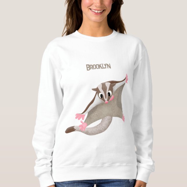 Sweatshirt Caricature de planeur de sucre joyeux (Devant)