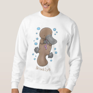 Sweatshirt Caricature de platypus bébé très heureuse