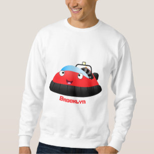 Sweatshirt Caricature d'hovercraft rouge joyeux