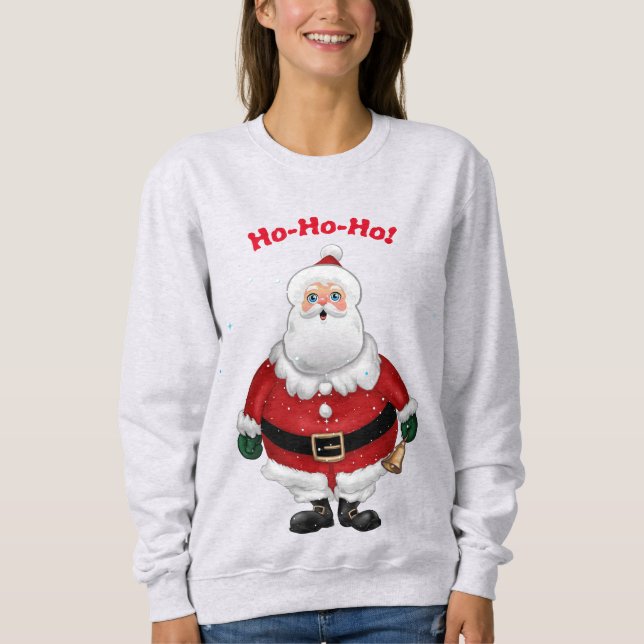 Sweatshirt Caricature du Père Noël Rouge (Devant)