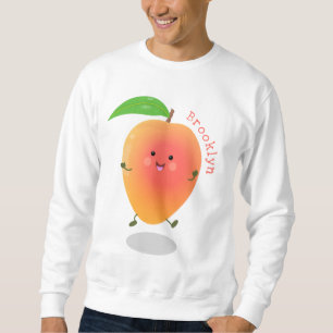 Sweatshirt Caricature jaune mangue mignonne
