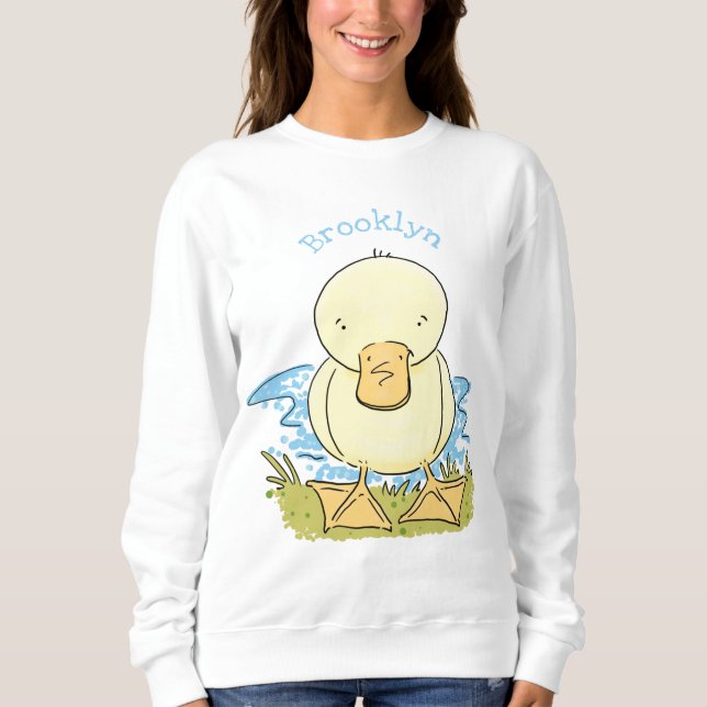 Sweatshirt Caricature jaune mignon pour canard bébé (Devant)