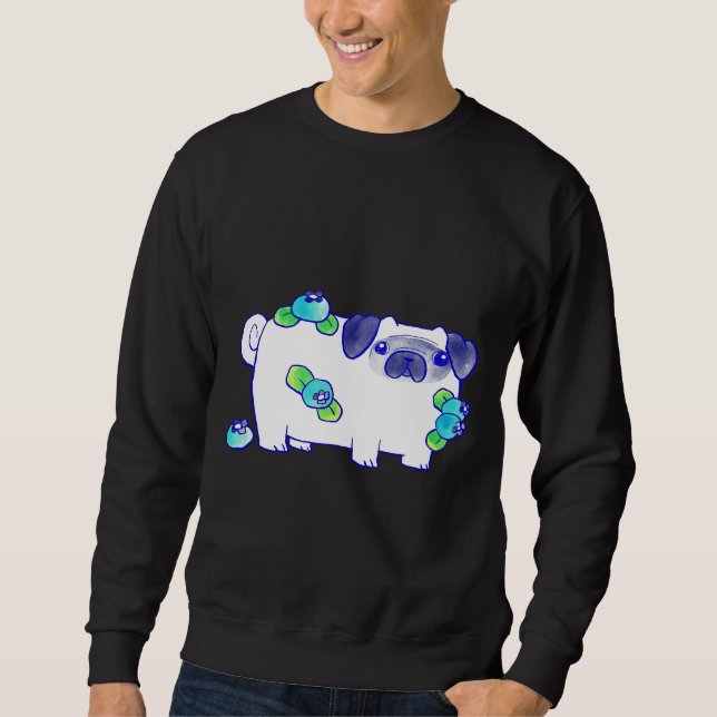 Sweatshirt Carlin Blueberry Aquarelle classique T-shirt 579 (Devant)