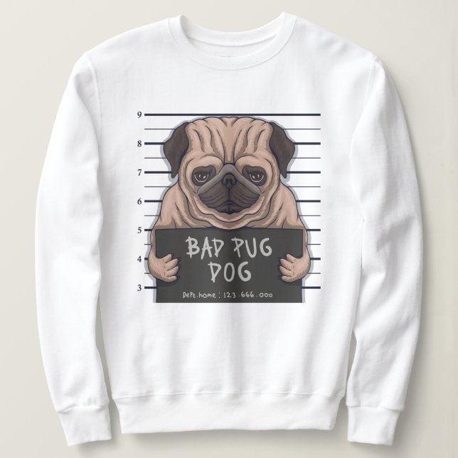 Sweatshirt Carlin de derpy mauvais (Design devant)