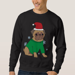 Sweatshirt Carlin de Noël Jumper Festive Illustrated Carlin C