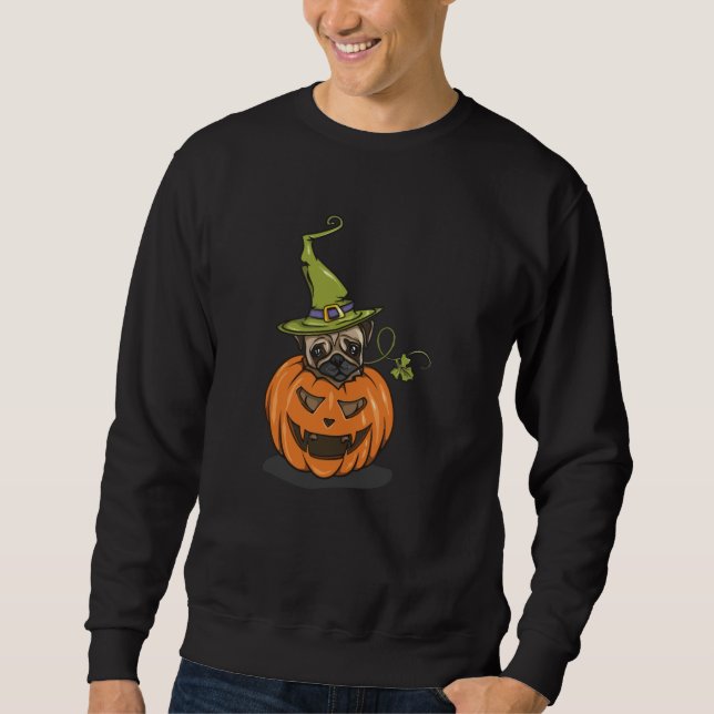 Sweatshirt Carlin d'Halloween (Devant)