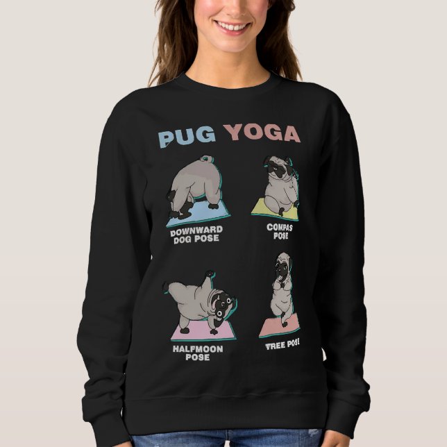 Sweatshirt Carlins Doggie Yogist Méditation Spirituelle Class (Devant)