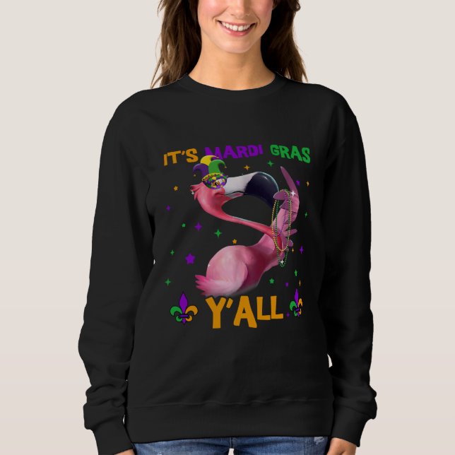 Sweatshirt Carnival Party Flamingo Mardi Gras (Devant)