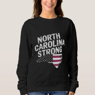 Sweatshirt Caroline du Nord forte avec le drapeau de l'État d